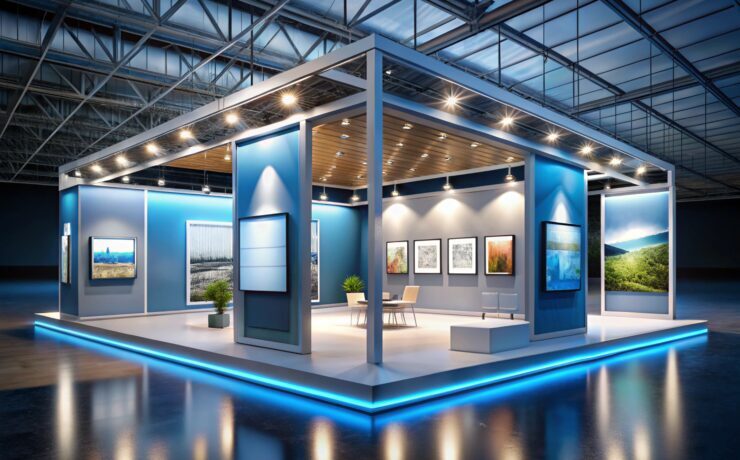 3D rendering exhibition background