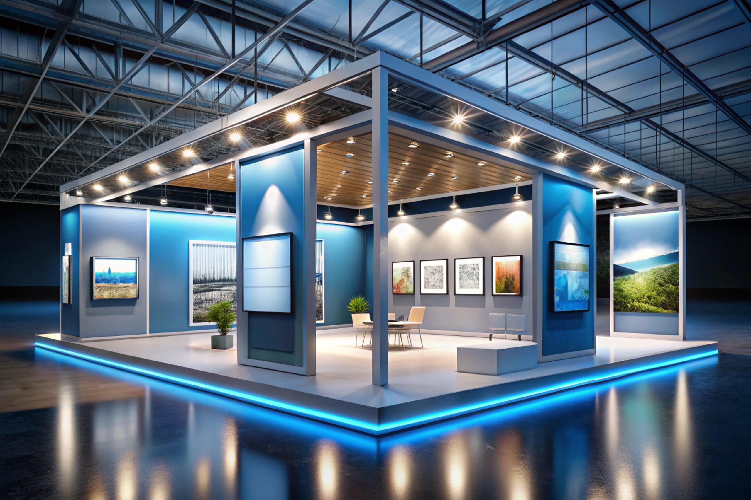 3D rendering exhibition background