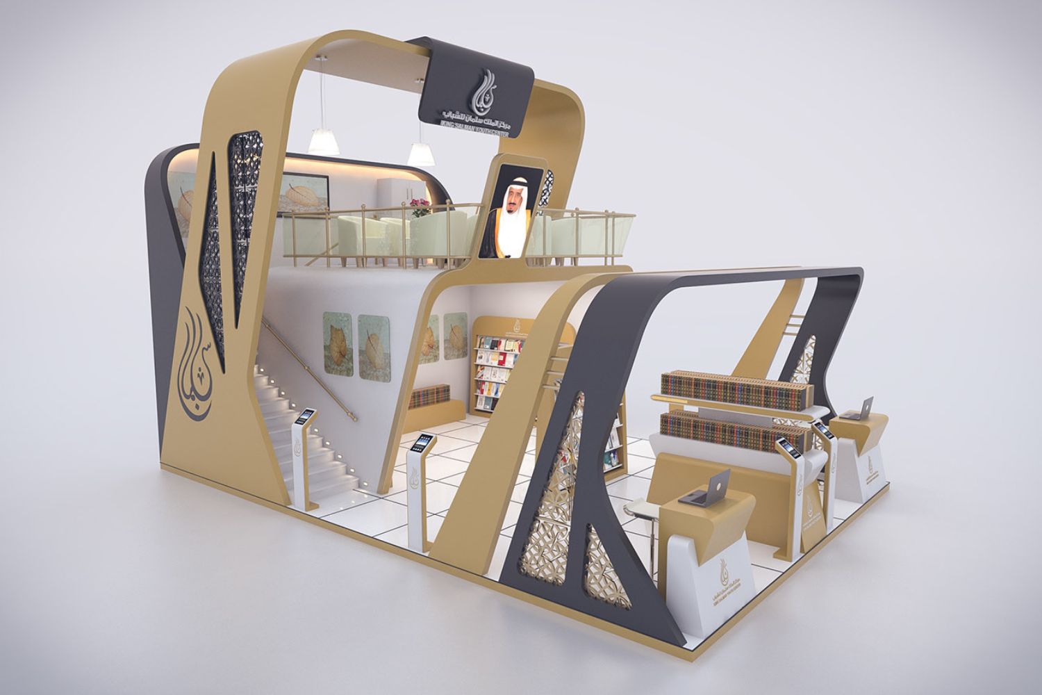 double decker booth design