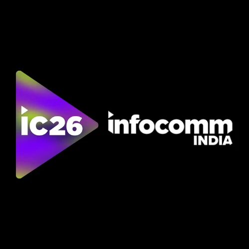 Official logo of InfoComm India, which is India's leading Professional AV and technology exhibition in Mumbai. Skyline Events provide complete exhibition stand design and build services for this event.