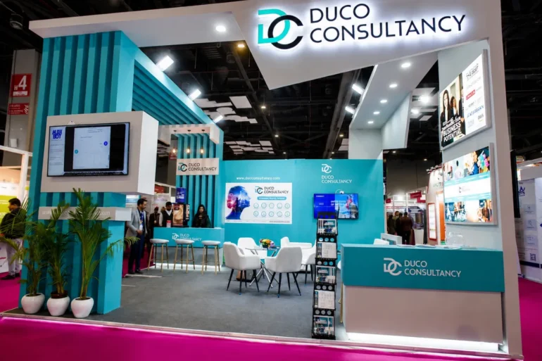 Convergence India 2024 New Delhi Custom exhibition stand designed and built by Skyline Events at Convergence India 2024