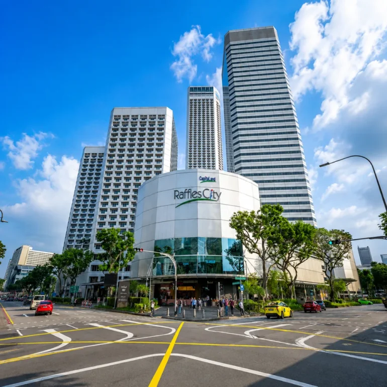 Raffles City Convention Centre in Singapore This is the image of Raffles City Convention Centre in Singapore