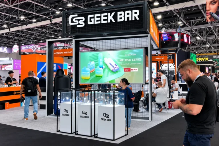 World Vape Show 2023 | Dubai Custom exhibition stand built by Skyline Events at World Vape Show 2023 Dubai