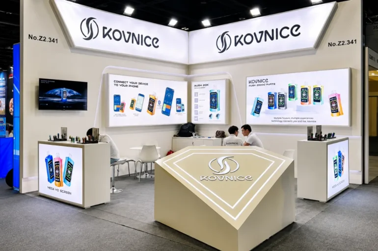 World Vape Show 2024 | Dubai Exhibition stand designed and built by Skyline Events for World Vape Show Dubai 2024