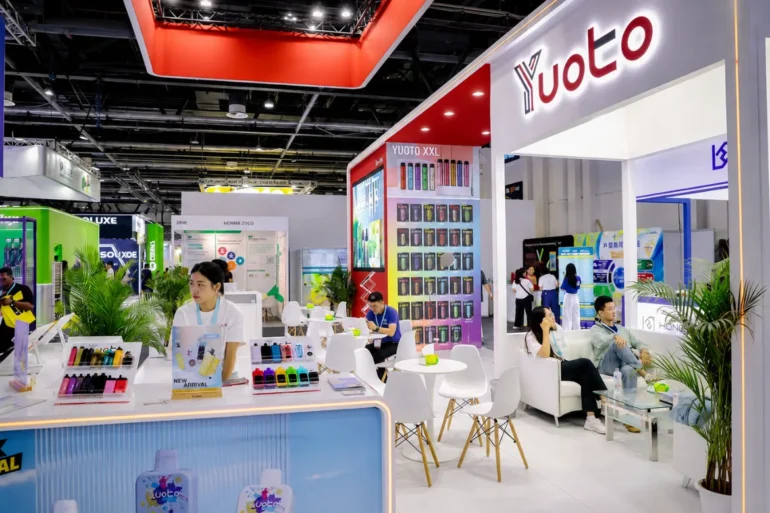 World Vape Show 2025 | Dubai Exhibition stand designed and built by Skyline Events for World Vape Show 2025
