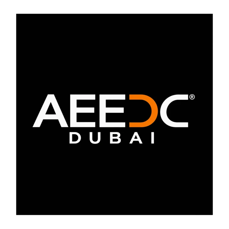 This image shows the AEEDC Dubai logo and the best trade show booth designer and exhibition stand builder in Dubai for this event.